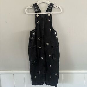 Zara Black Floral Kids Overalls 18-24 months